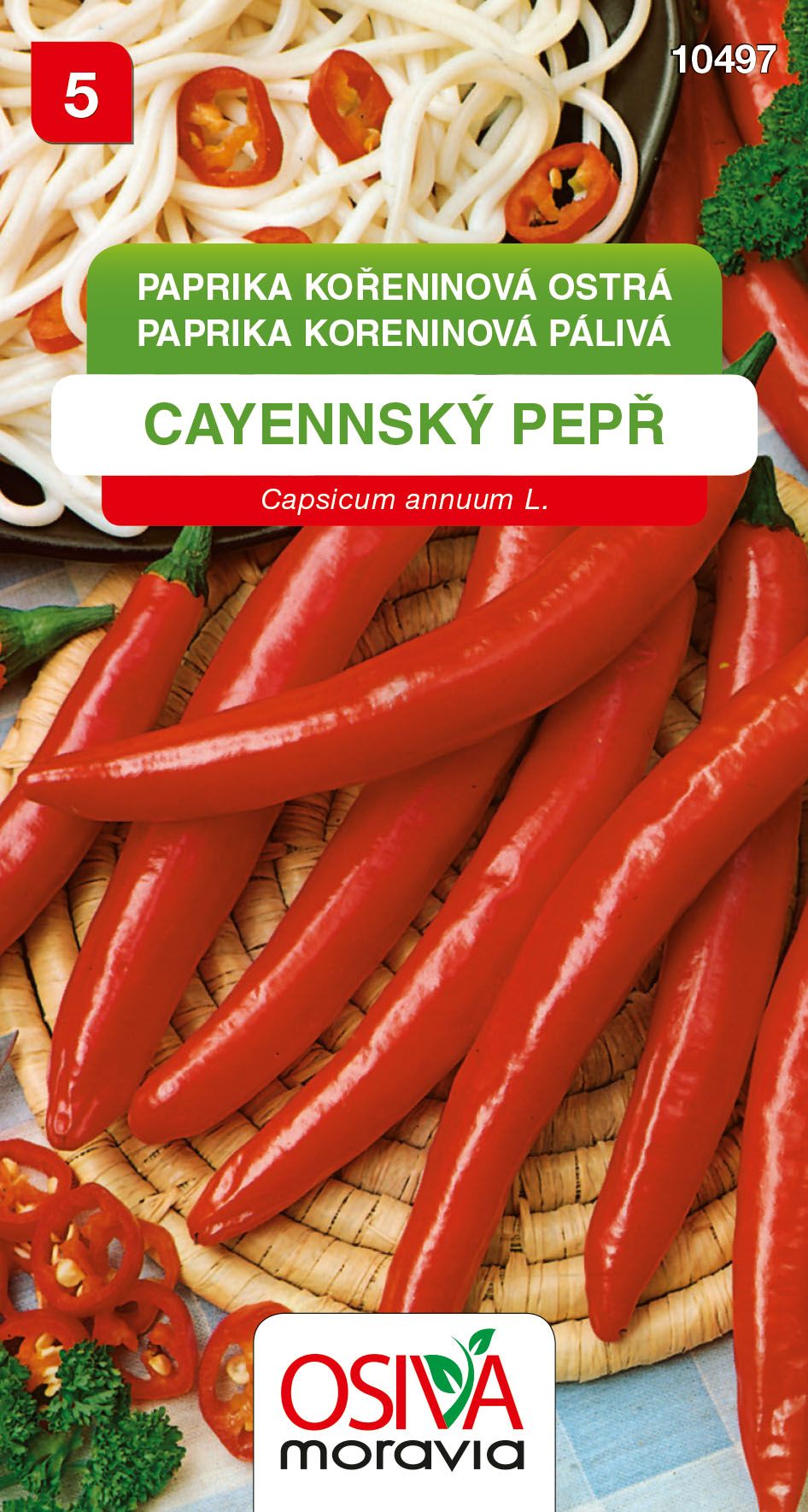 Paprika zeleninová - pálivá - Cayennský pepř