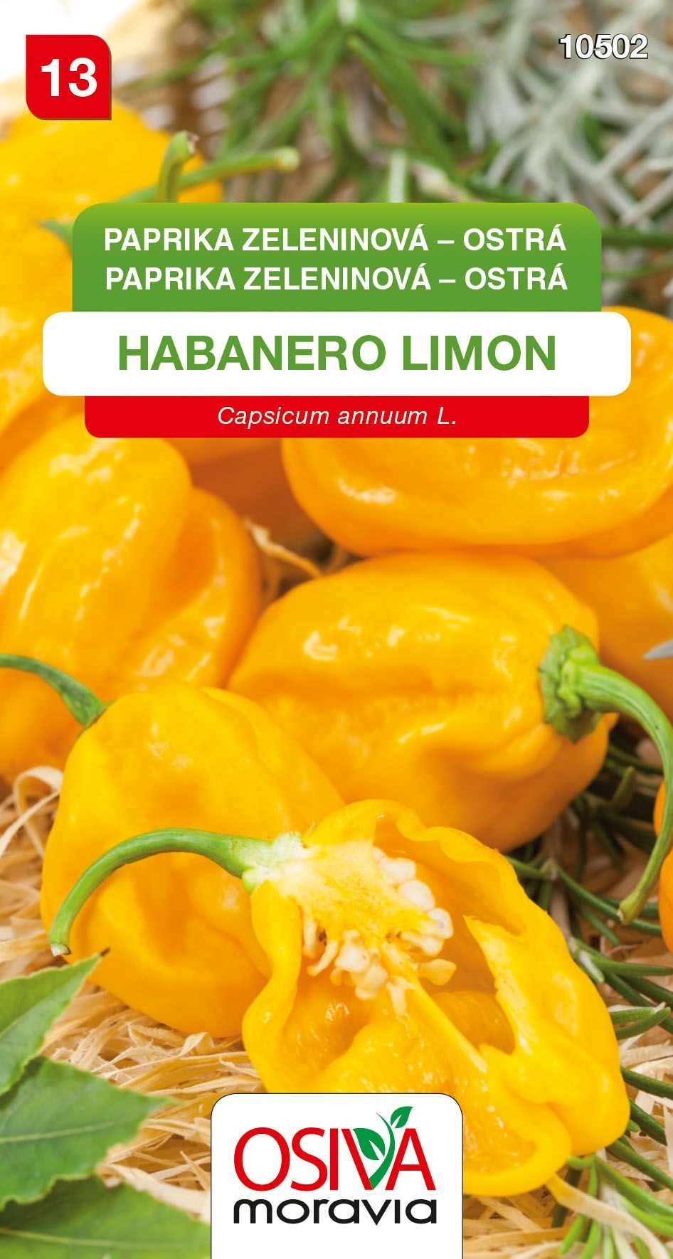 Paprika zeleninová - pálivá - Habanero (žlutá)